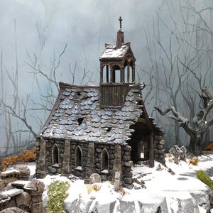 Ruinas de la iglesia Basílica del Amanecer Catedral Por My Dungeon Games Terreno en miniatura DnD para Dungeons and Dragons, Mordheim, 40k, Pathfinder
