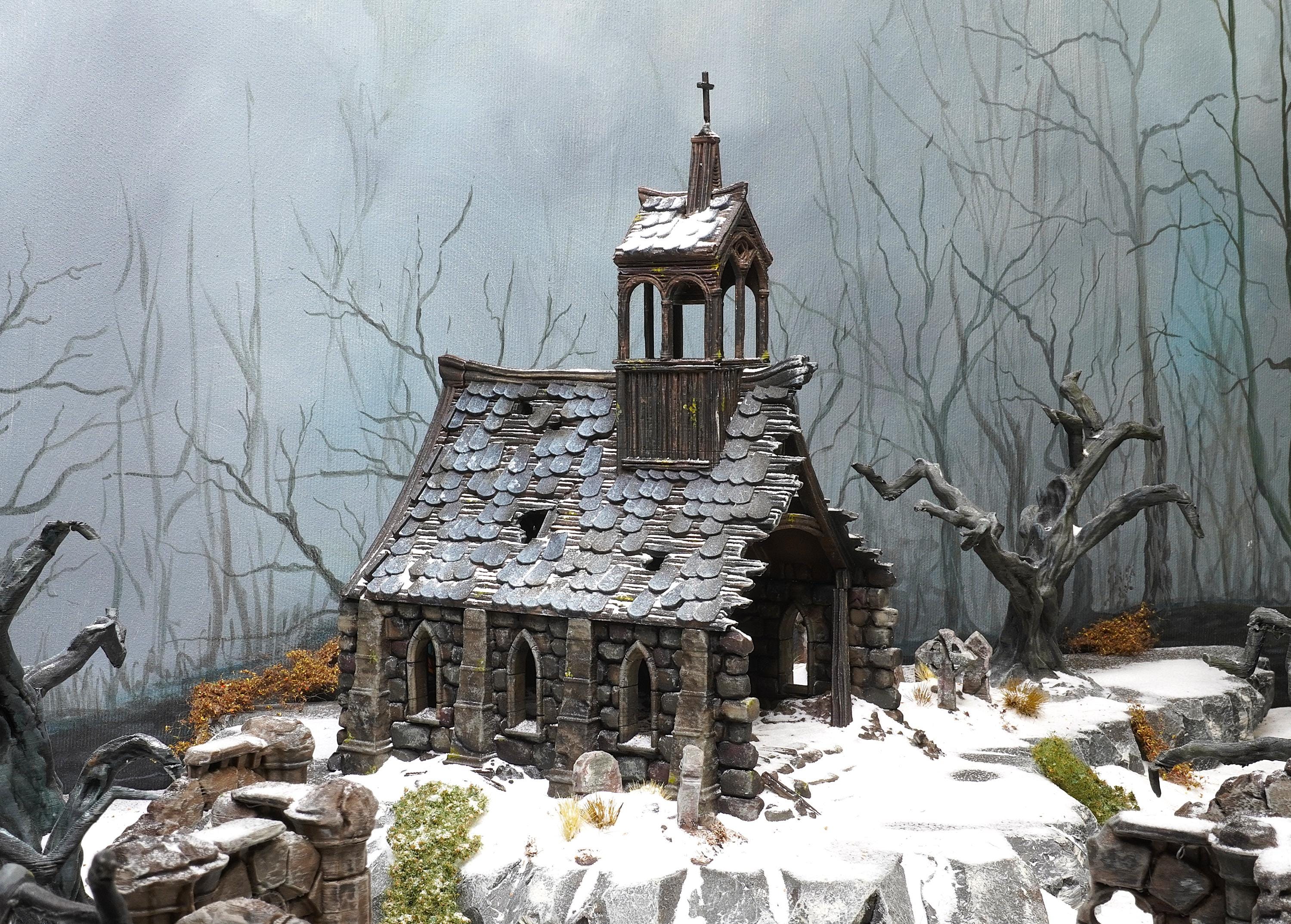 Church Ruins Basilica of the Dawn Cathedral By My Dungeon Games DnD Miniature Terrain for Dungeons and Dragons, Mordheim, 40k, Pathfinder