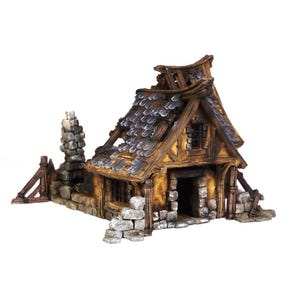 Ruined Medieval House B By My Dungeon Games DnD Miniature Terrain for Dungeons and Dragons, D&D, Mordheim, 40k, Pathfinder