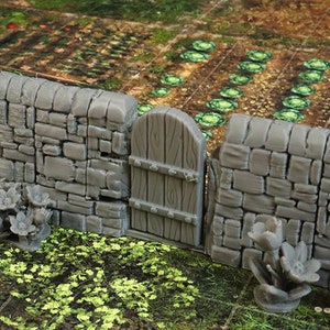 Stone Fences City of Tarok by Black Scrolls Games DnD Miniature Terrain for Dungeons and Dragons, D&D, Mordheim, 40k, Pathfinder