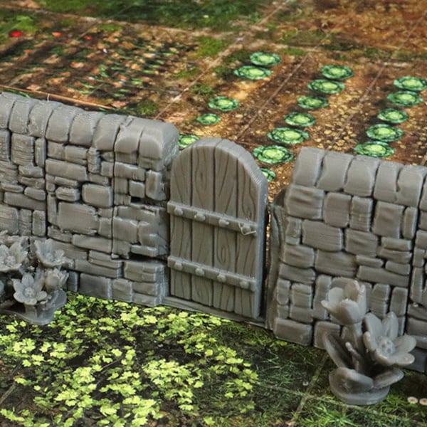 Stone Fences City of Tarok by Black Scrolls Games DnD Miniature Terrain for Dungeons and Dragons, D&D, Mordheim, 40k, Pathfinder