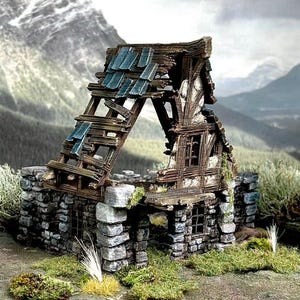 Ruined Medieval House C By My Dungeon Games DnD Miniature Terrain for Dungeons and Dragons, D&D, Mordheim, 40k, Pathfinder
