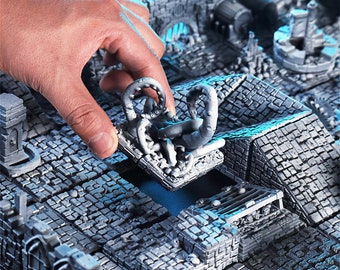 3D Printed Modular Dungeon Tiles, D&D Miniature Terrain