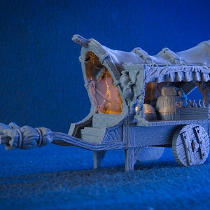 商人カートミニチュア - タロックの街 | 28 mm/32 mm DnD地形（ダンジョンズ＆ドラゴンズ、パスファインダー、ウォーハンマー40k、モルドハイム用）