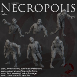 Undead Zombie Horde by Dark Realms 28mm DnD Miniatures, D&D, D and D, Mordheim, 40k, Pathfinder, Tabletop wargaming