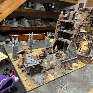 Barrenfall Tower Ruins by Dark Realms Miniature Terrain for Dungeons and Dragons, D&D, D and D, Mordheim, 40k, Pathfinder, Tabletop