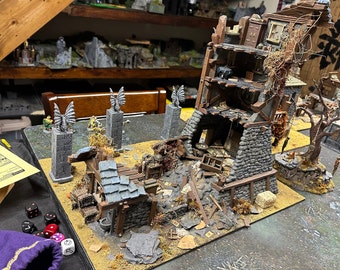 Barrenfall Tower Ruins by Dark Realms Miniature Terrain for Dungeons and Dragons, D&D, D and D, Mordheim, 40k, Pathfinder, Tabletop