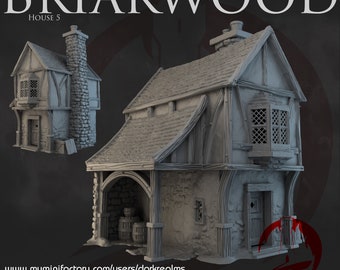 Briarwood House 5, terreno en miniatura impreso en 3D, juego de mesa de D&D