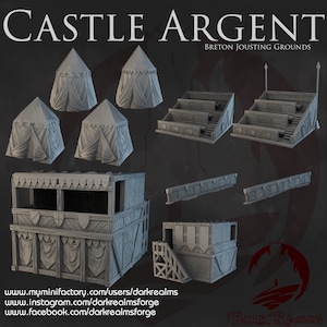 Jousting Grounds by Dark Realms DnD Miniature Terrain for Dungeons and Dragons, D&D, D and D, Mordheim, 40k, Pathfinder, Tabletop wargaming