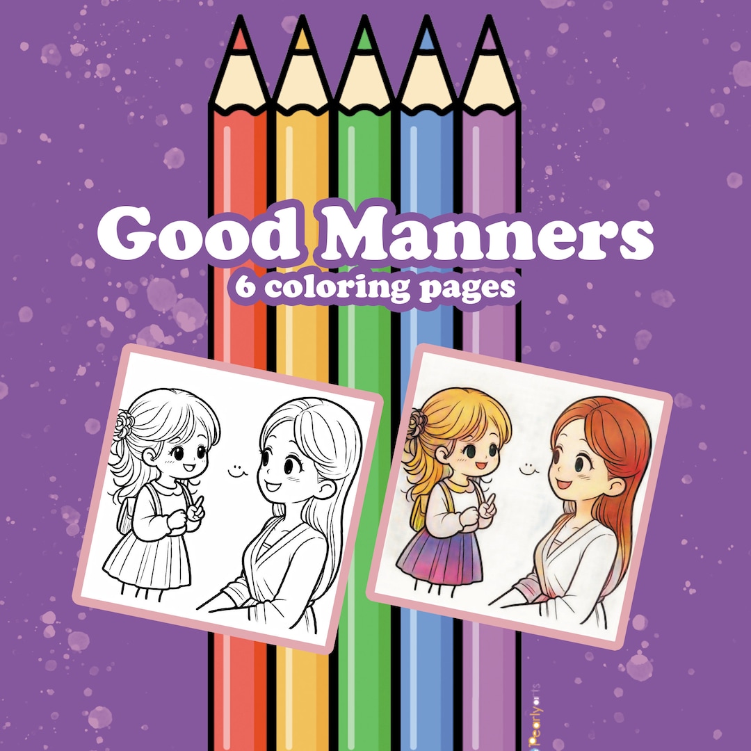 Teaching Good Manners, Etiquette Coloring Pages, Hygiene Printable ...