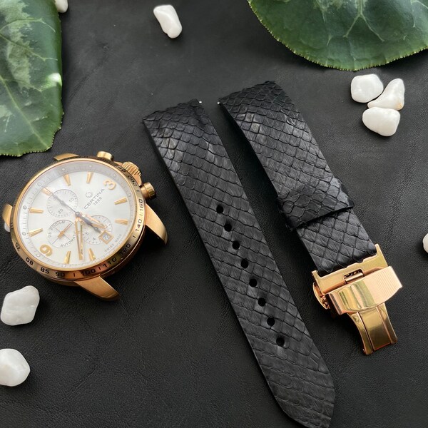 Python Black Watch Strap - Etsy