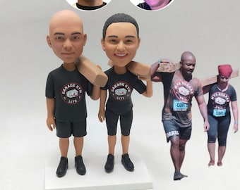 Boneco de casal personalizado – Figura customizada para desafio em equipe baseada na sua foto