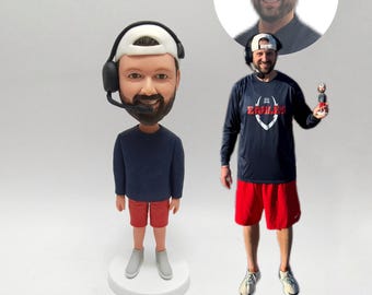 Custom Football Coach Bobblehead Personalized Figurine Sports Instructor Sculpture Unique Character Anniversary Edition Design