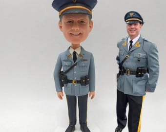 Custom State Trooper Bobblehead Figurine for Law Enforcement Appreciation and Honor Keepsake Gift