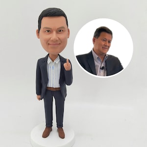 Customised best man bobbleheads,customised business bobblehead,customised group statues,corporate staff holiday events,Middle Finger