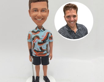 Custom Golf Award Bobblehead Personalized Winner Figurine Created from Photos for Office Home Display