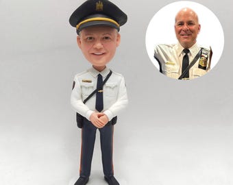 Custom Honor Guard Officer Bobblehead in Formal Uniform for Appreciation Ceremony and Keepsake Gift