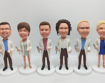 Custom Dental Team Bobblehead Gift For Clinic Staff, Personalized Appreciation Figurine For Dentist Office