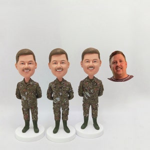 Customized men&#39;s bobbleheads,bobbleheads,gifts for husband, best gift ideas for anniversaries,Custom Officer Soldier Bobblehead,veterans day