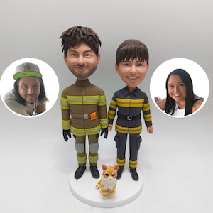 Custom Firefighter Bobblehead , Unique Handmade Fireman Gift , Personalized Bobblehead for Firefighters , Fun Firefighter Desk Decoration