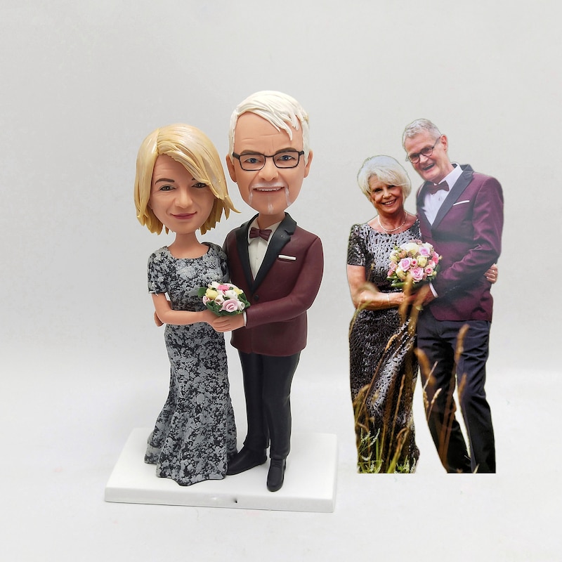 Loving Parents 50th Anniversary Bobblehead - Custom Gift main image 1