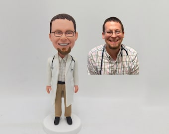 Custom Doctor Bobblehead Personalized Medical Figurine Unique Thank You Gift for Physician Birthday
