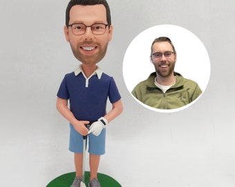 Custom Husband Golf Bobblehead – Personalized Golfer Figurine Ideal For Special Gifts