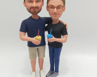 Custom Couple Bobbleheads, Couple Bobbleheads, Wedding Anniversary Gifts, Personalized Couple WeddingBobbleheads, BestCouple BobbleheadGifts