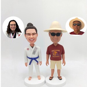 Custom Taekwondo Bobbleheads, man bobbleheads,custom bobblehead from photo, Custom Martial Arts Master Bobbleheads For Husband, Father&#39;s day