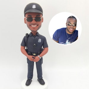 Custom Policemen Bobblehead, Custom Male Police Officer Bobblehead, Personalized Patrol Bobbleheads, Custom Sheriff, Prosecutor Bobbleheads