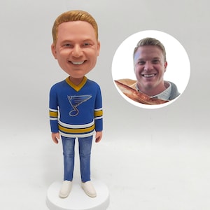 Custom Hockey Bobblehead, Custom Hockey Player Bobblehead, Unique Gifts For Hockey Lovers, Perfect Gift For Hockey Boyfriend for Sports fans