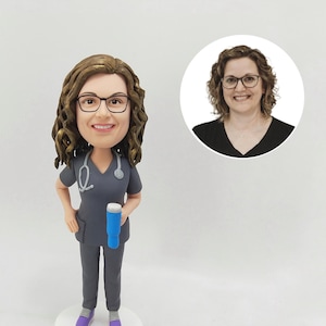Custom Doctor Bobbleheads, Custom Dentist Figurine, Custom Nurse Bobblehead, Personalized Figure For Husband, Custom 3d Statue From Photo