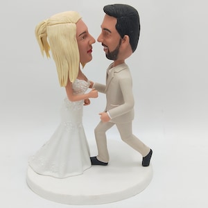 Custom Bobblehead Wedding Cake Topper, Personalized Wedding Cake Bobbleheads, Custom Figurine Wedding Cake Topper, Custom Funny Bobblehead