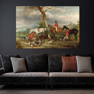 Thomas Wilkinson With the Hurworth Foxhounds - Vintage Equestrian Hunting Scene, Classic Fox Hunt Art, Horse & Hound Wall Print