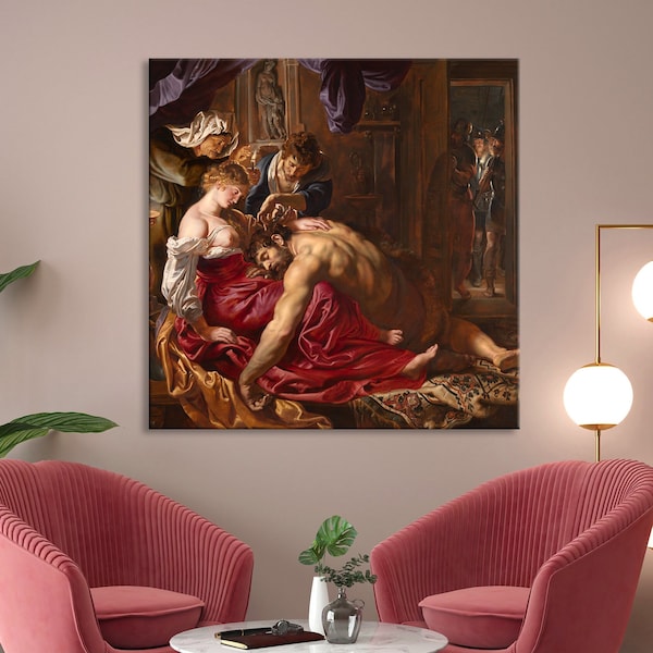 Samson and Delilah (1609) Rubens Canvas Wall Art Home Reproduction Art Office decor Fine Art Print