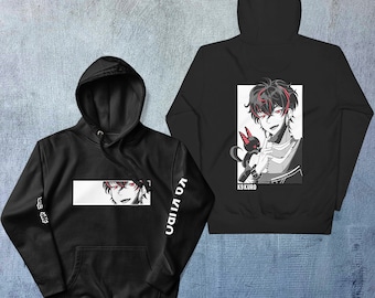 K9 Kuro Unisex Hoodie, Kuro Kurenai Hoodie, Gift for Anime Lover, Gift for Vtuber Fan, Cool Vtuber Hoodie, Vshojo