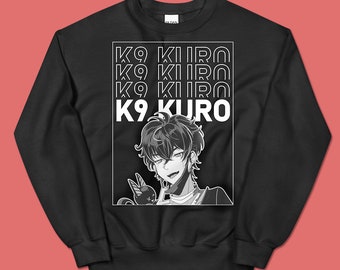 VShojo K9 Kuro Unisex Sweatshirt , Anime Sweatshirt, Gift for Anime Lover, Gift for Anime Fan, Cool Anime Sweatshirt, Gift for Him