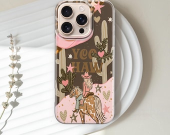 Cowgirl Phone Case Spring Western Rodeo Cover for iPhone 16 Pro Max, 15 Plus, 14, 13, 12, 11, XS & Samsung S25, S24, A56, A55, Pixel 9, 8
