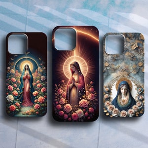 Jungfrau Maria Mutter von Jesus Handy Fall Abdeckung für iPhone 15, 14Pro 13, 12, 11, Galaxy S23, S21Fe, S22, Samsung A14, A54, Pixel 8 Pro 7A, 6A
