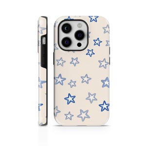Star Confetti Phone Case Cute TOUGH Cover for iPhone 16 Pro Max, 15 Plus, 14, 13, 12, 11, XS & Samsung S24, S23, A55, A54, Pixel 9 Pro,8