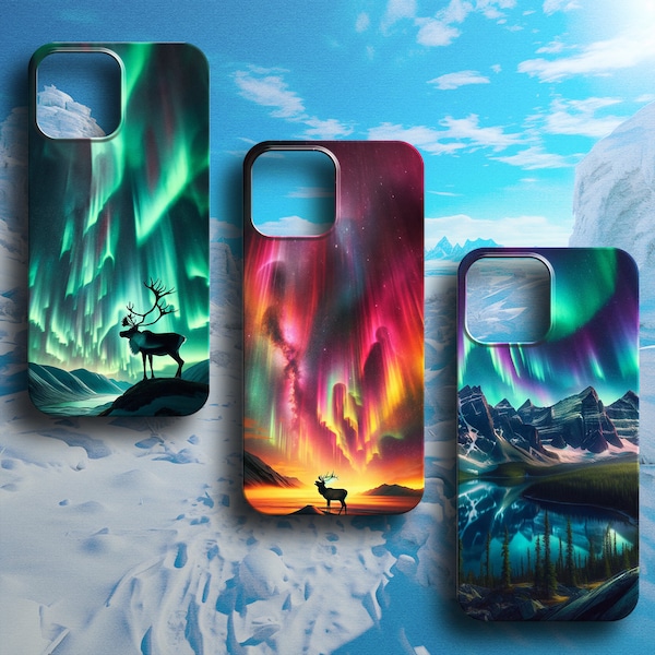 Northern Lights Phone Case Cover for iPhone 15Pro, 14, 13, 12, 11, Samsung S24Ultra, S23, S22, A55, A54, A15, A35 Pixel 8a, 7a, 6