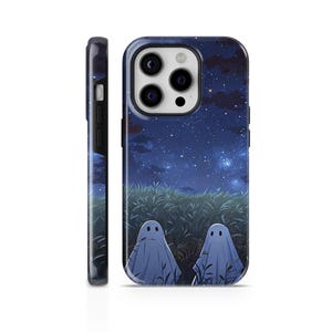 Ghost Phone Case Aesthetic Spooky TOUGH Cover for iPhone 16 Pro Max, 15 Plus, 14, 13, 12, 11, XS & Samsung S24, S23, A55, A54, Pixel 9 Pro,8