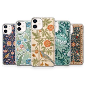 Vintage Art Nouveau Phone Case Morris Cover for iPhone 16 Pro,14, 13, 12,11, Samsung S24FE,S23,S22, A55, A54,A16,A35 Pixel 9 Pro XL,8a,7a,6