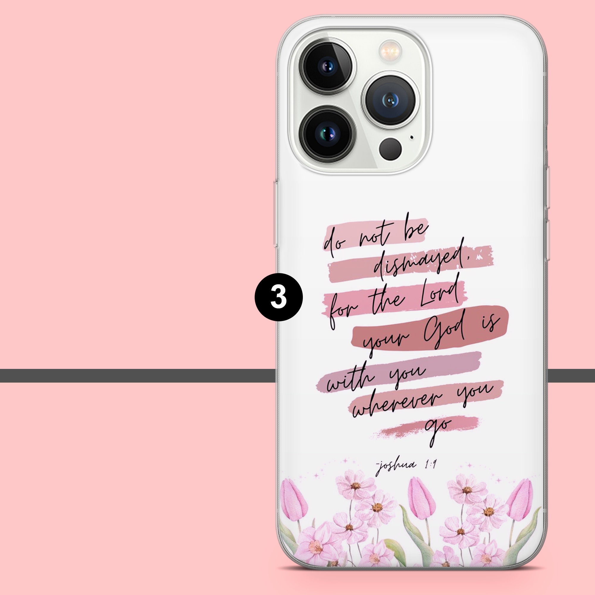 Bible Quote Phone Case Religious Verse Cover for iPhone 15, 14, 13, 12