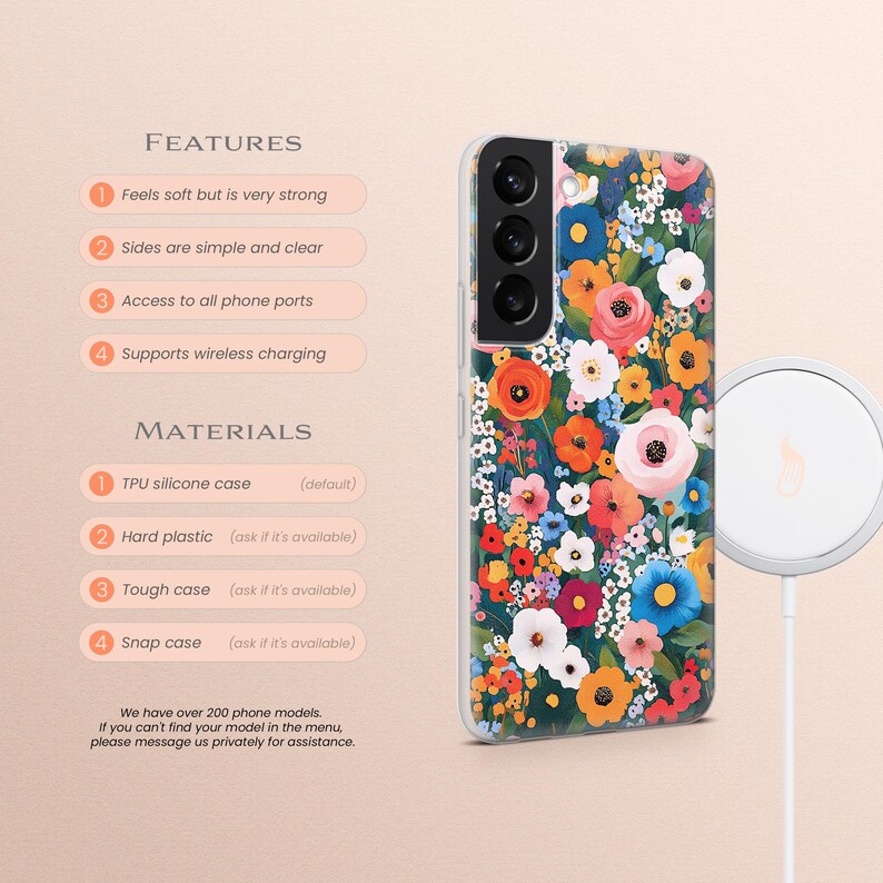 Flower Garden Phone Case Wild Cover for Samsung Galaxy S24ultra,s23fe