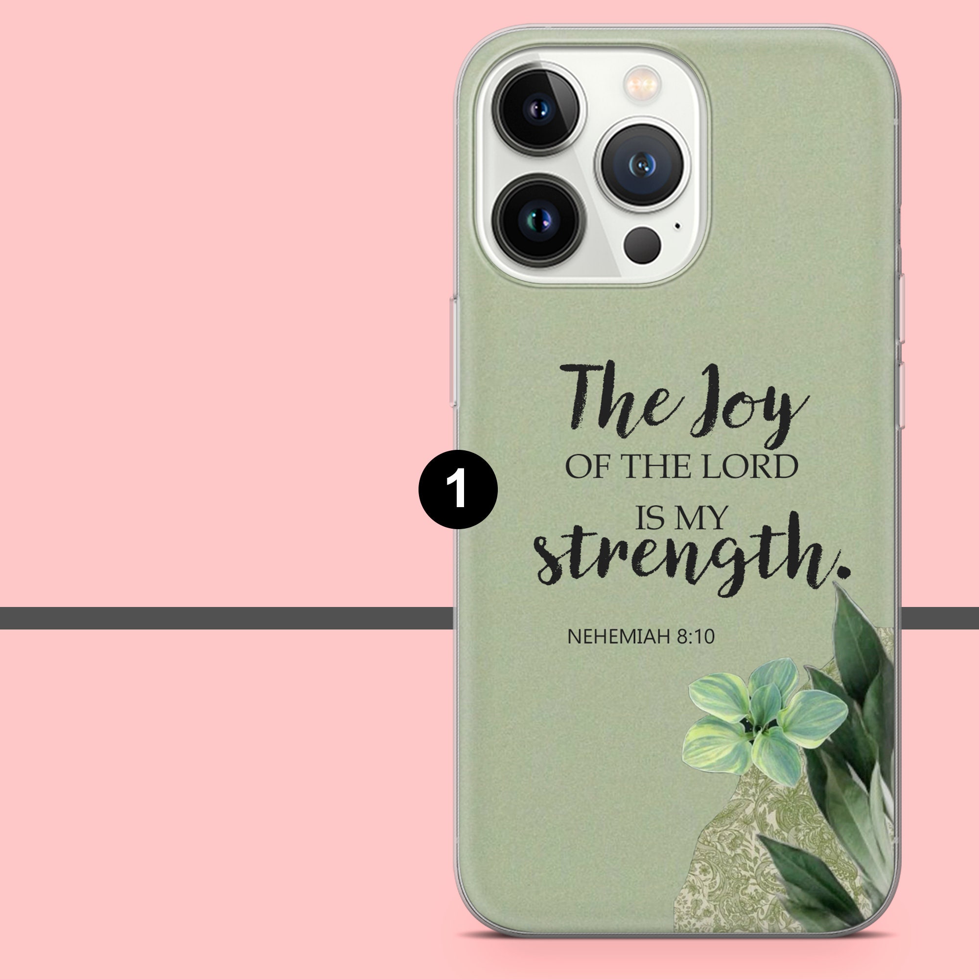 Bible Quote Phone Case Religious Verse Cover for iPhone 15, 14, 13, 12