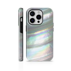 Abalone Phone Case Iridescent TOUGH Cover for iPhone 16 Pro Max, 15 Plus, 14, 13, 12, 11, XS & Samsung S24, S23, A55, A54, Pixel 9 Pro,8