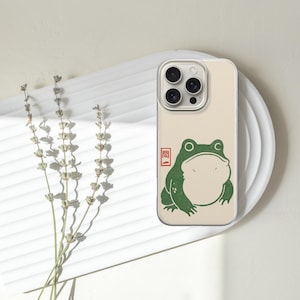 Grumpy Frog Phone Case Matsumoto Hoji Art Cover for iPhone 16 Pro Max, 15 Plus, 14, 13, 12, 11, XS & Samsung S25, S24, A56, A55, Pixel 9, 8
