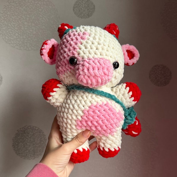 Peluche vache en crochet