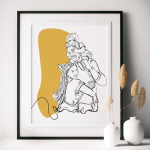 Disegno personalizzato da foto, ritratto personalizzato, disegno personalizzato, regalo di anniversario, regalo personalizzato per lui/lei, ritratto di famiglia